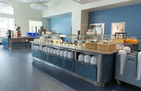 HRA dining hall serving line