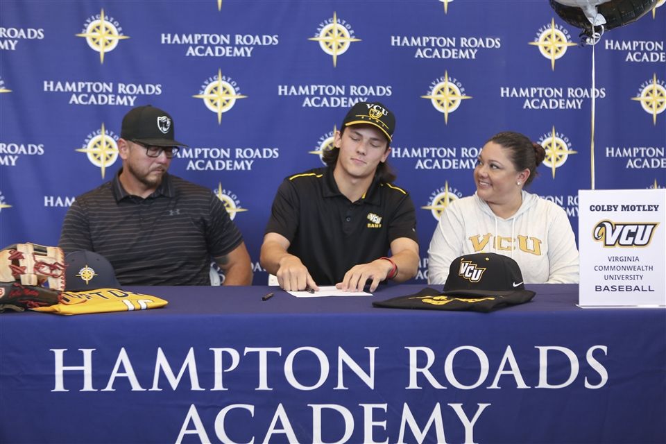 HRA Senior Baseball Player Colby Motley signs with VCU