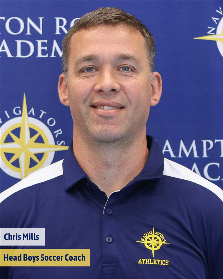 Head boys soccer coach Chris Mills headshot