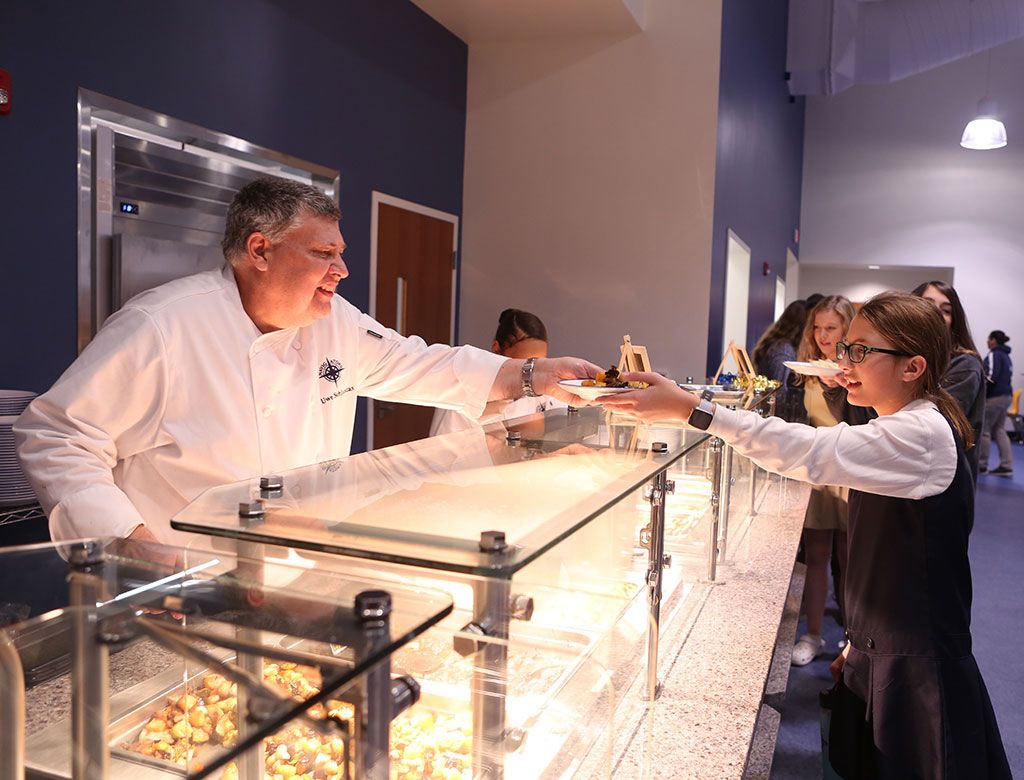 HRA Cafeteria Student Getting Food