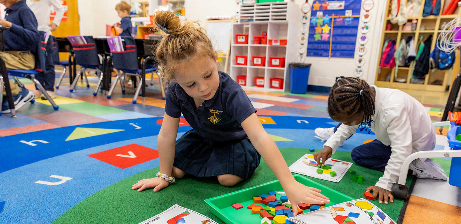 children learning in lower school