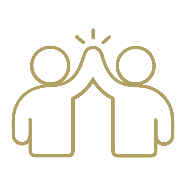 people high fiving clipart