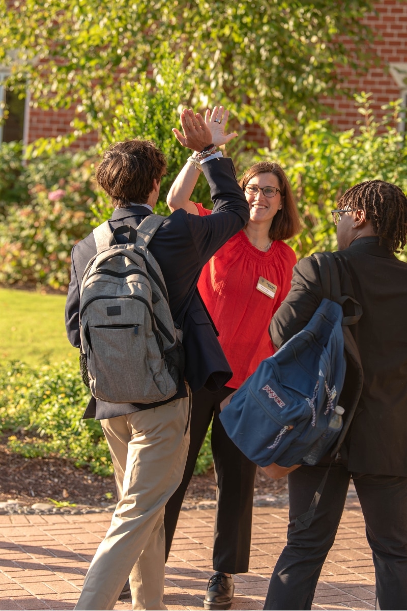 hra honor system student high five teacher