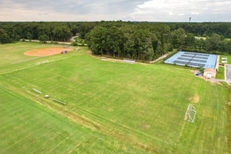 hra soccer field drone