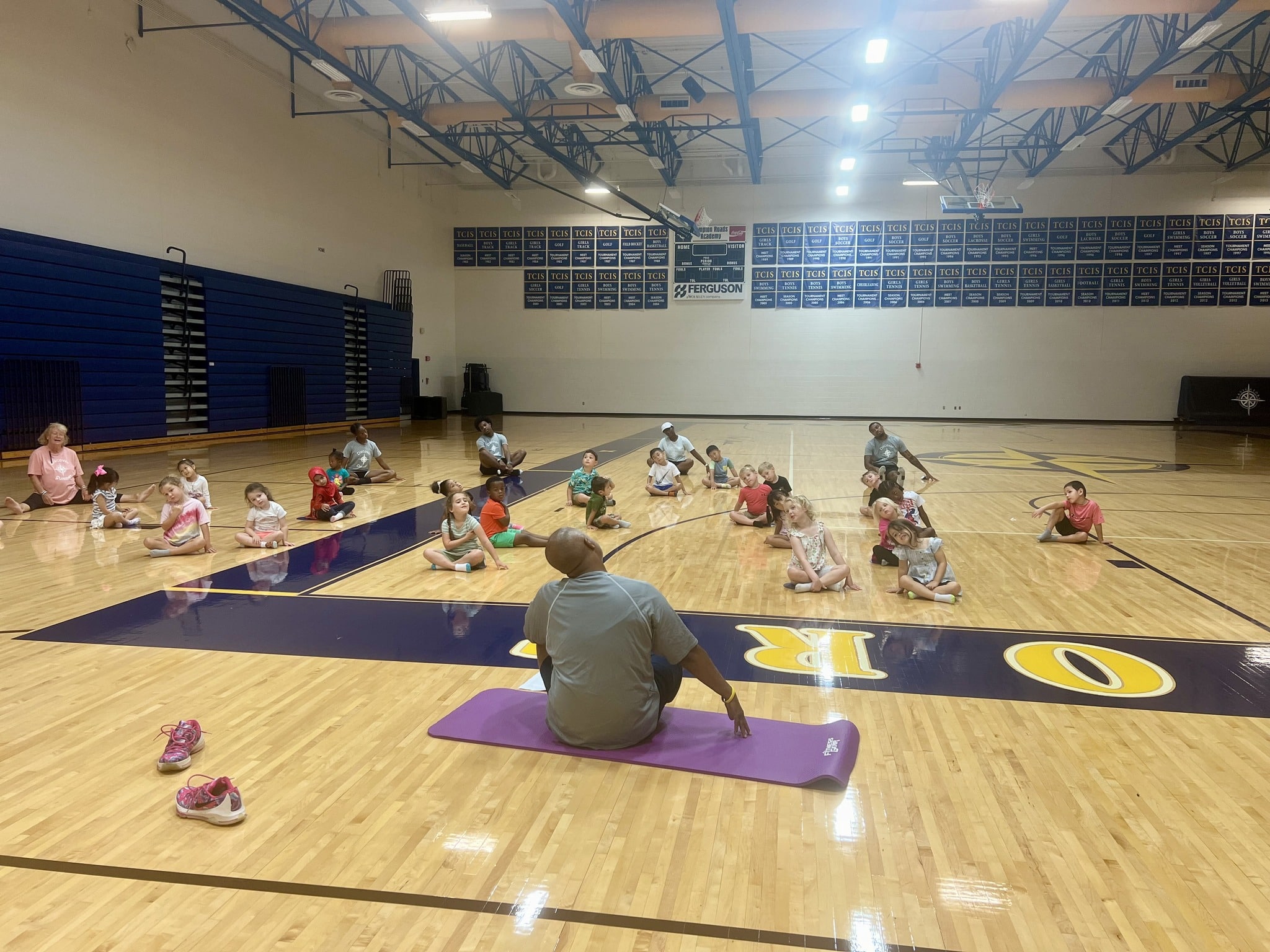 summer campers yoga