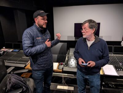 HRA alumnus David Schmidt '05 with Ken Burns