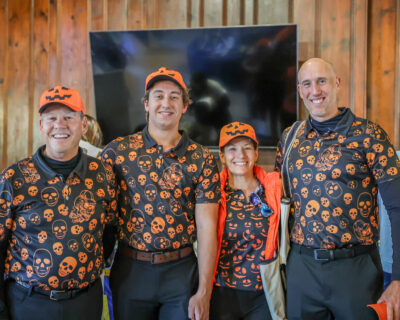 Pope family in Halloween polos at the 2024 HRA Golf Classic