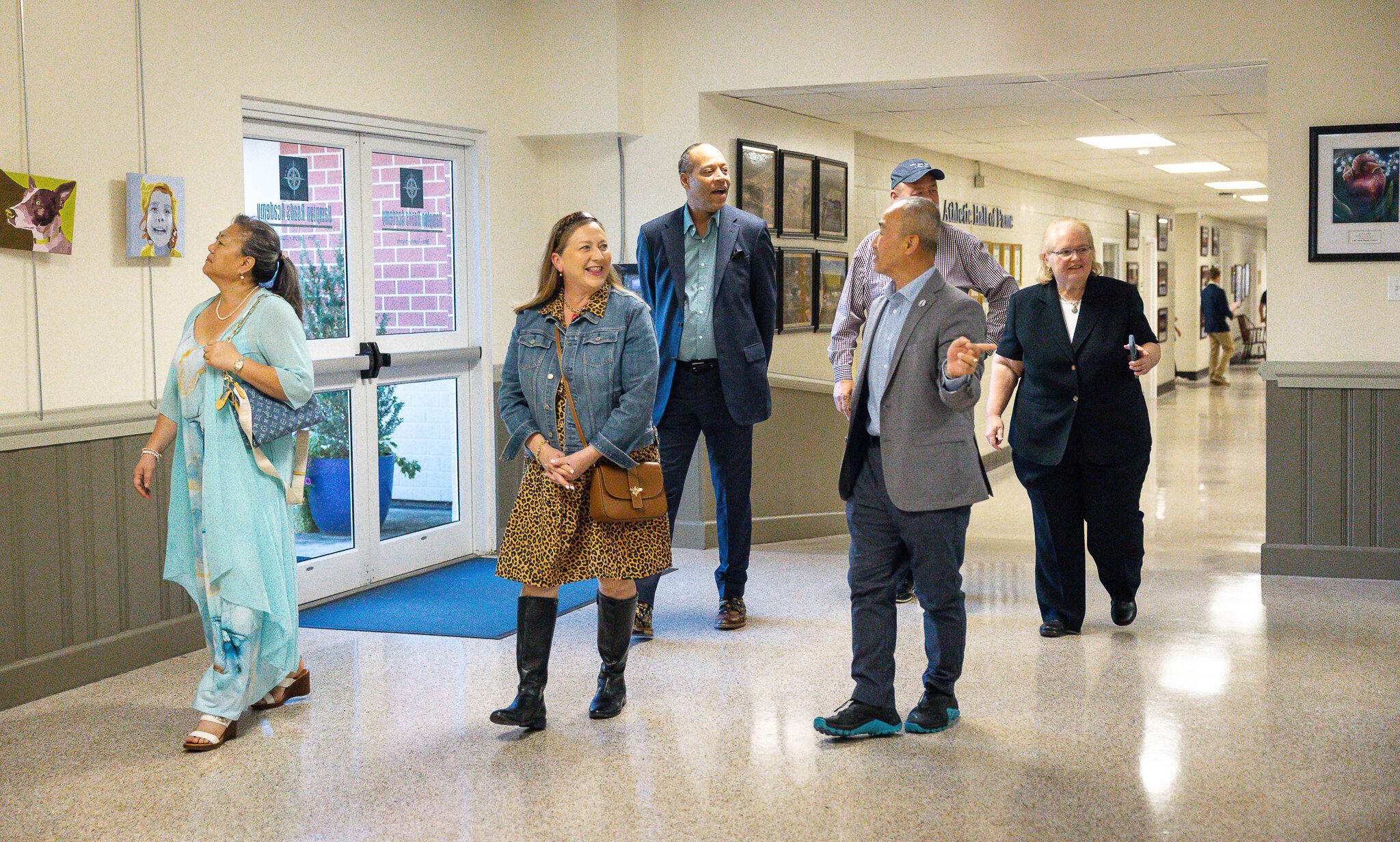 HRA alumni on a campus tour during Homecoming weekend 2025