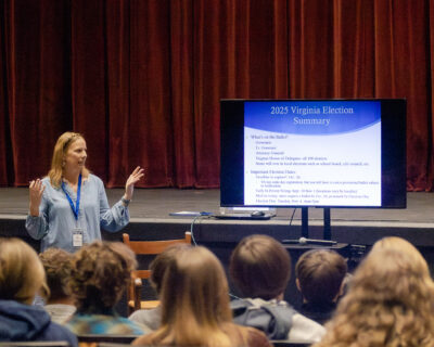 Dr. Rebecca Bromley-Trujillo speaks at the 2025 HRA Election Symposium