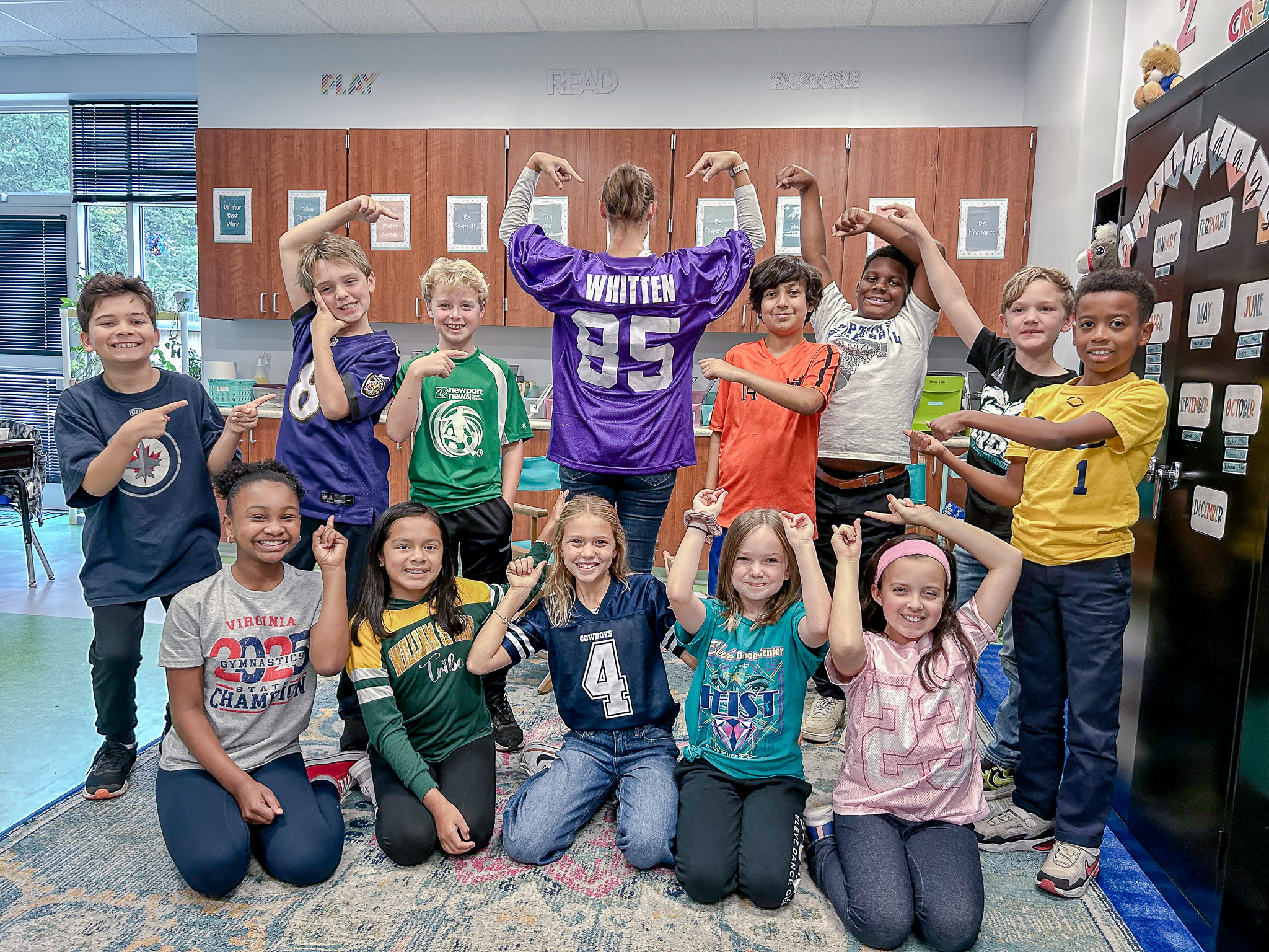 Savannah Whitten's fourth-grade class on HRA's Lower School Sports Day