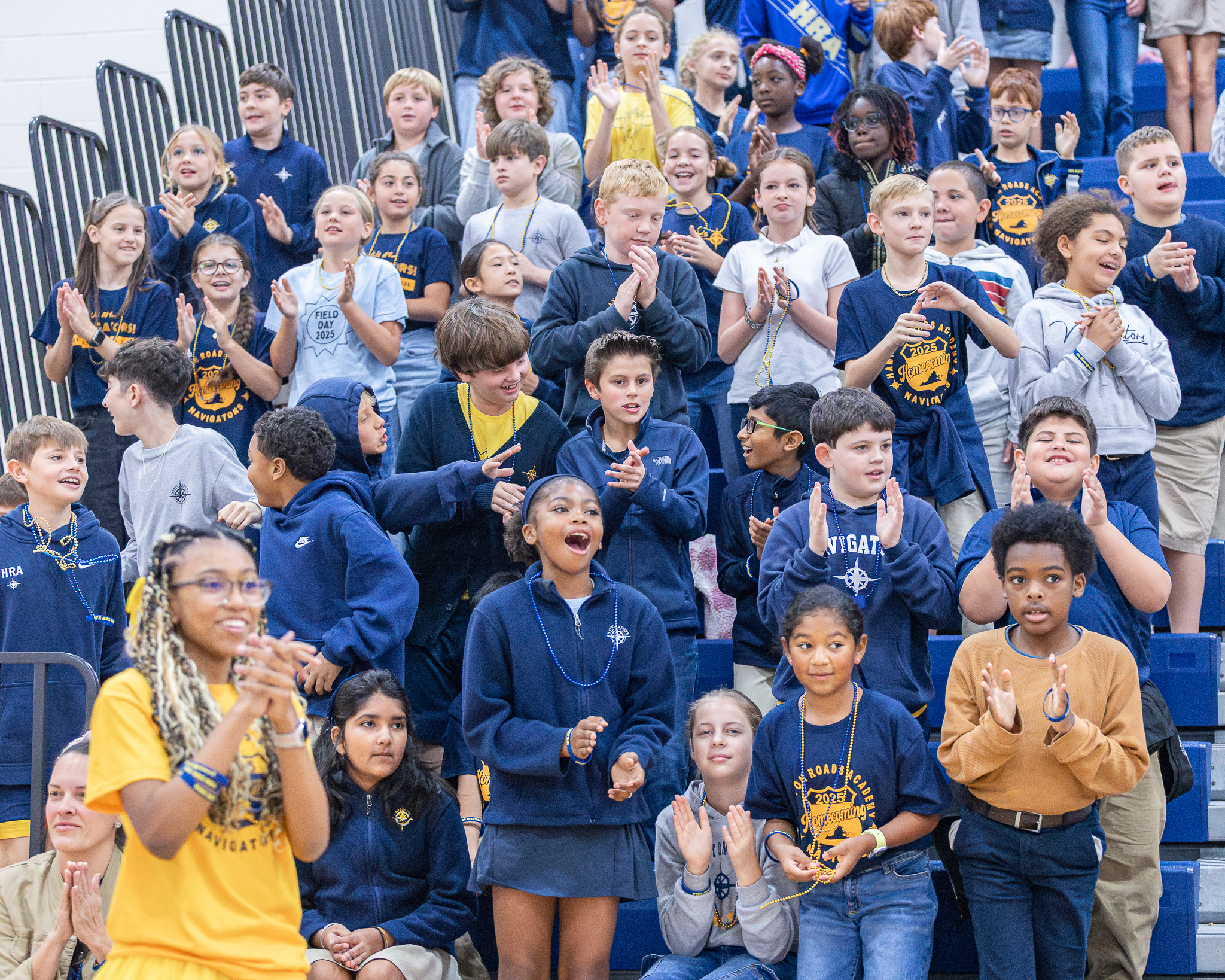 Middle Schoolers at HRA's 2025 Homecoming pep rally