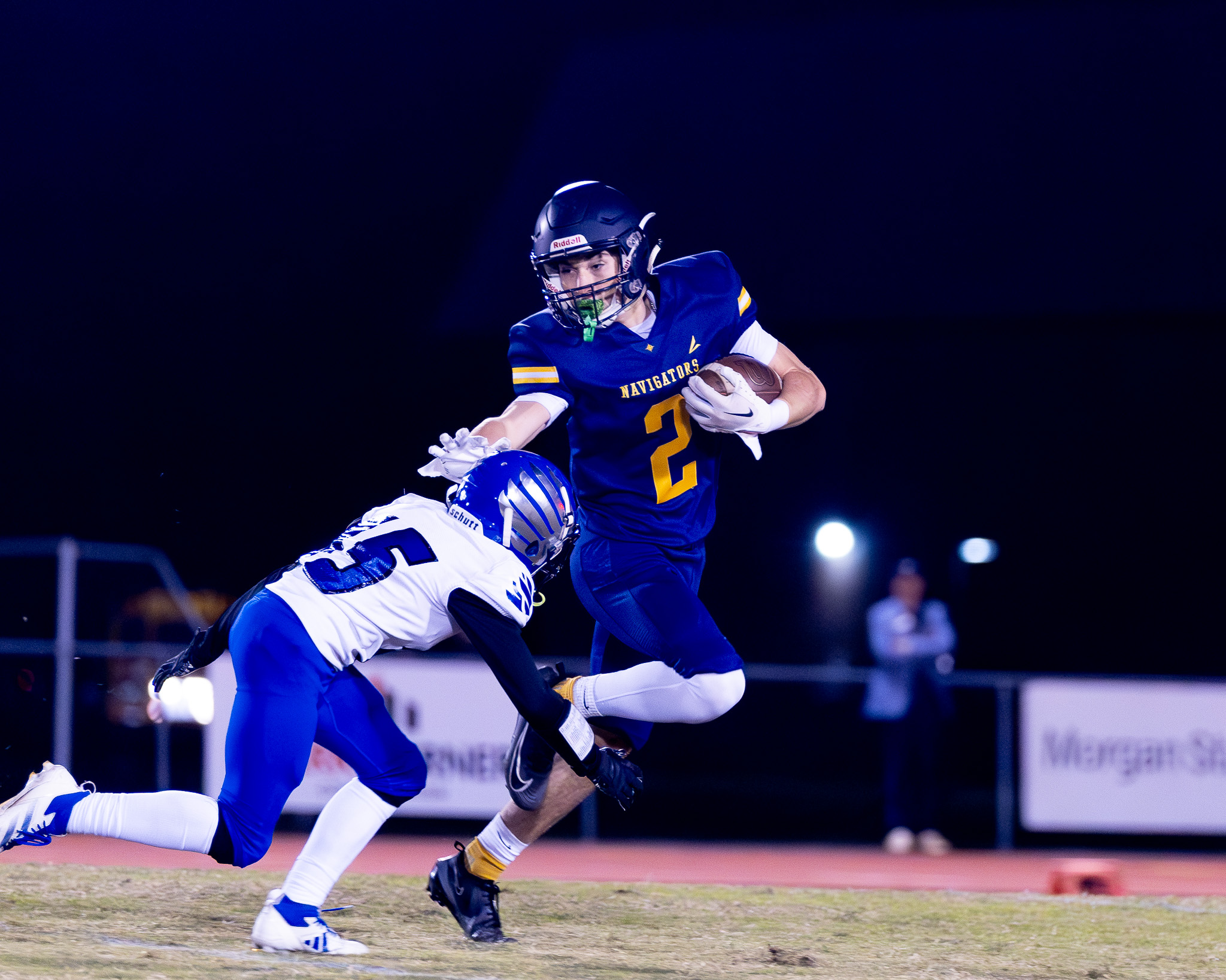 HRA junior Tyler Jones '27 on the football field