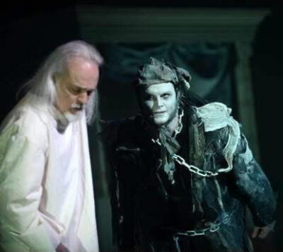 HRA Middle and Upper School choir director Marshall Severin as Jacob Marley