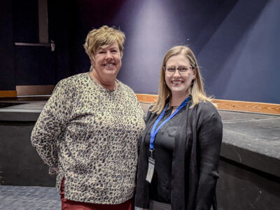 HRA's Director of the Student Support Center Lisa Thatcher with MindPrint's Director of Learning Jenny Slobodian