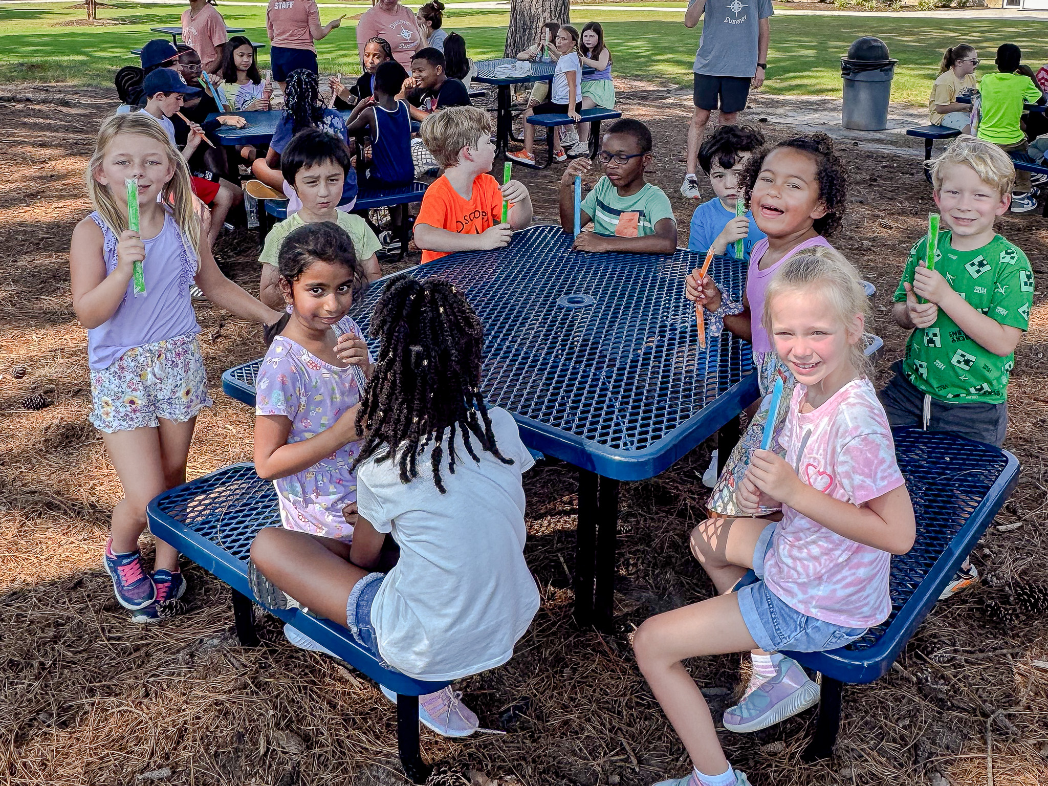 HRA campers enjoying a cool treat