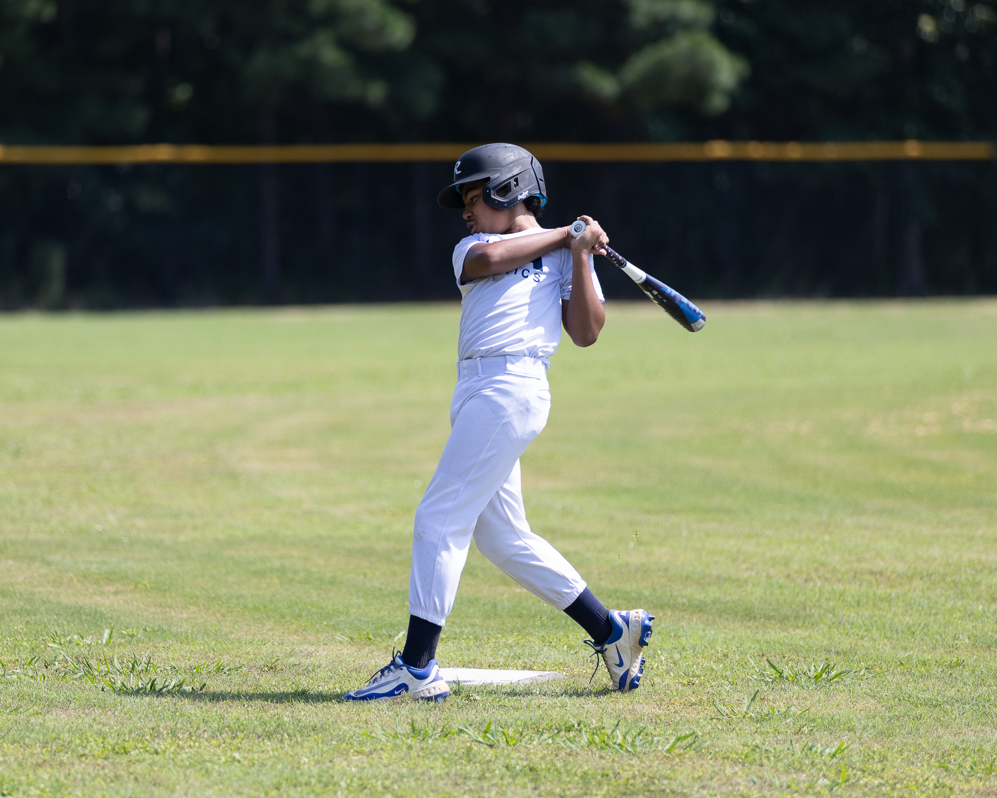 HRA camper at baseball clinic