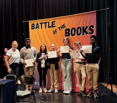 HRA's Middle School Battle of the Books team at the 2026 Regional Championship