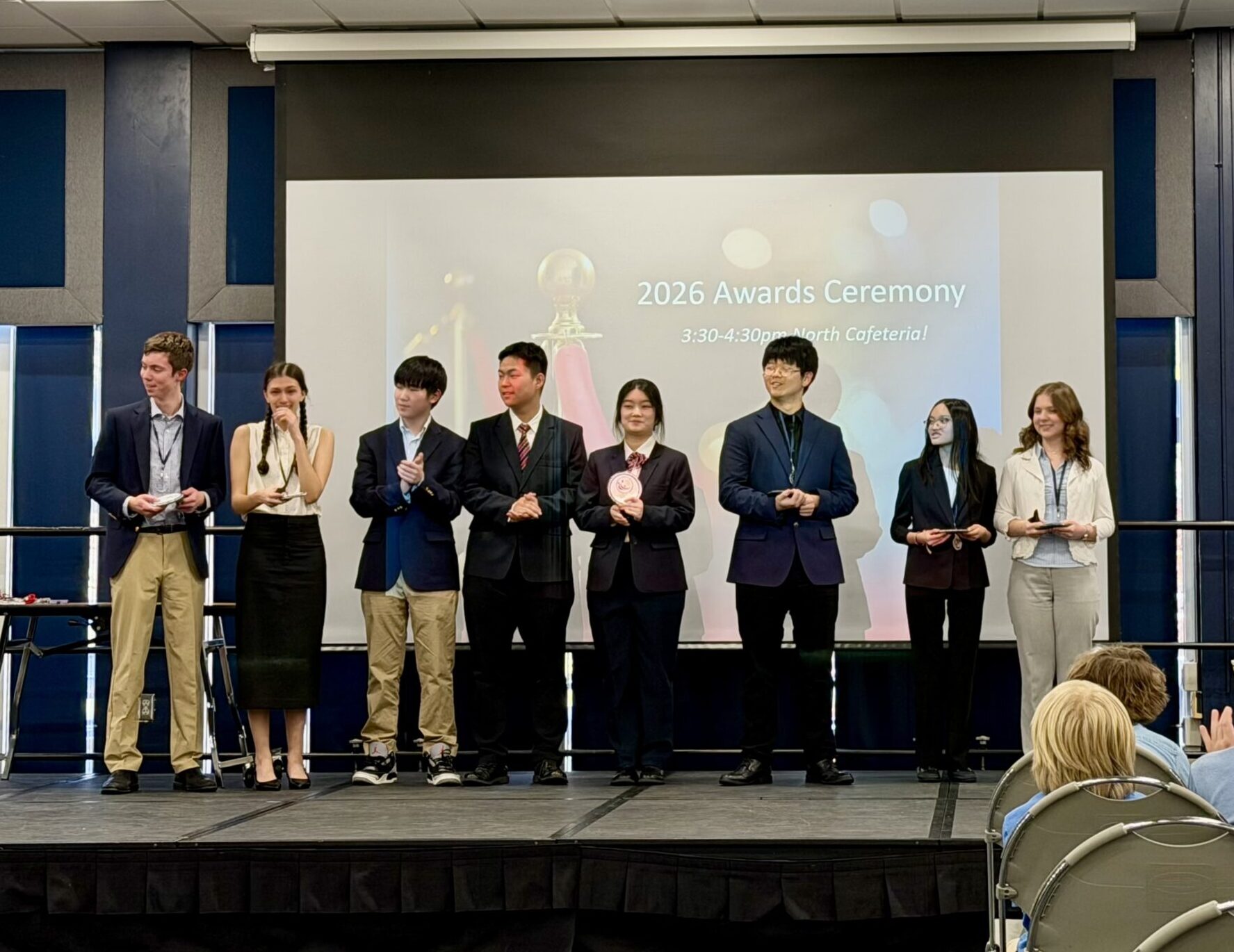 Awardees at the 2026 Tidewater Science and Engineering Fair, including HRA eighth grader Bella Nguyen '30