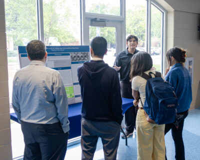 Sophomore Logan Jones '28 presenting at the 2026 HRA Research Symposium
