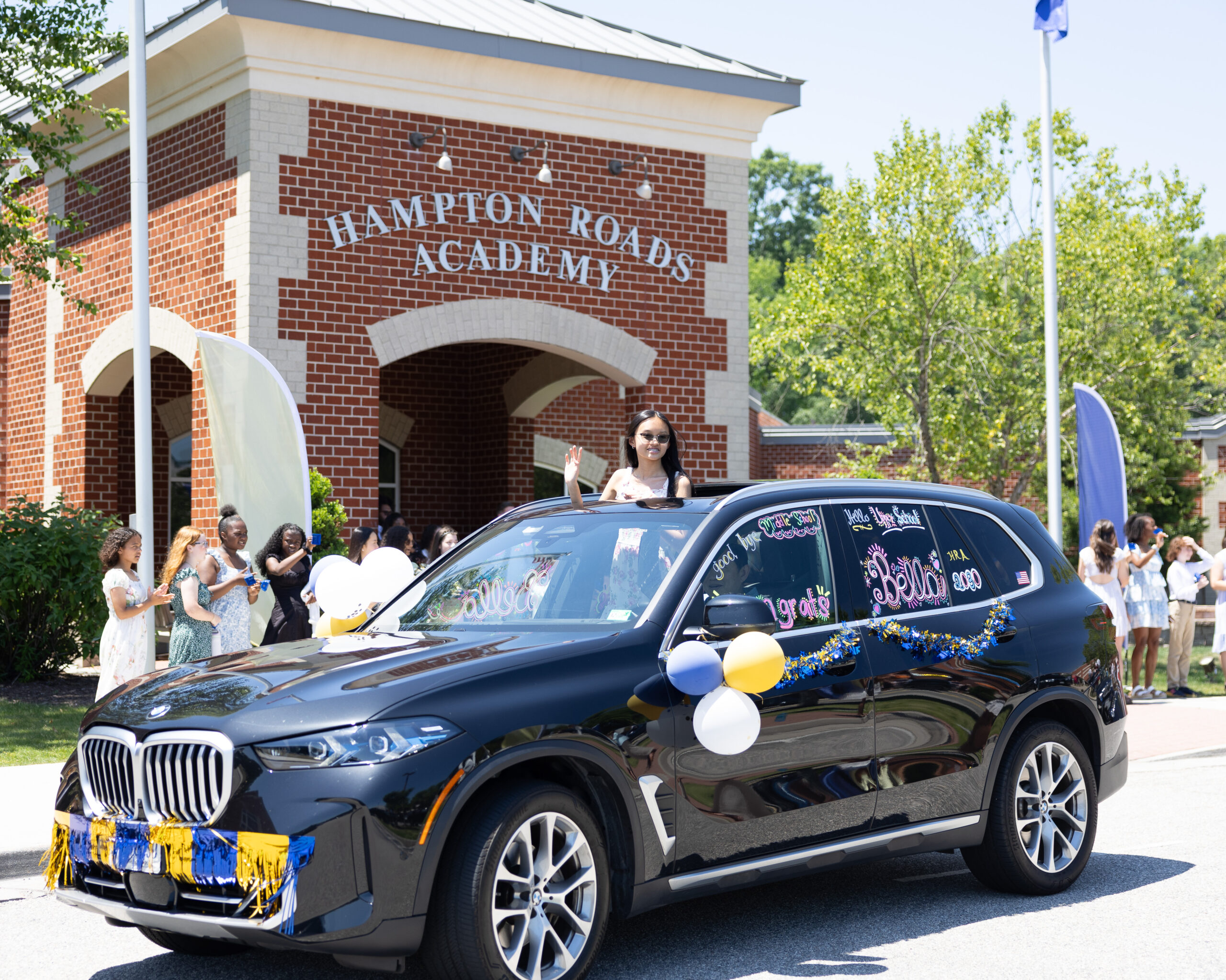 Decorated car in HRA's 2026 eighth-grade car parade