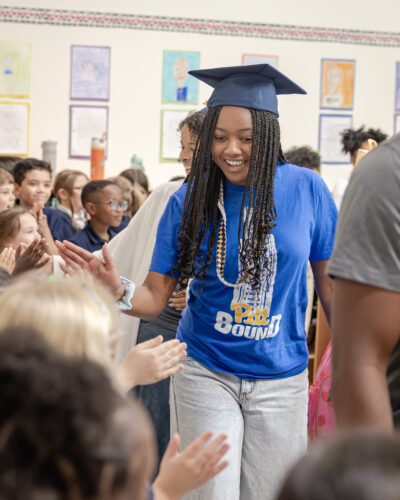 The 2026 HRA Senior Parade passing through the Lower School Commons