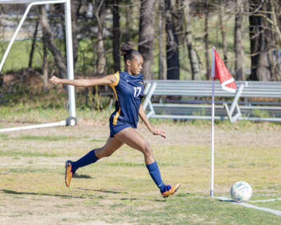 HRA varsity girls soccer standout Madison Davis '28 during a game
