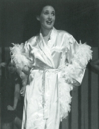HRA alumna Susannah Hornsby '01 in a spring 1998 school production of Damn Yankees