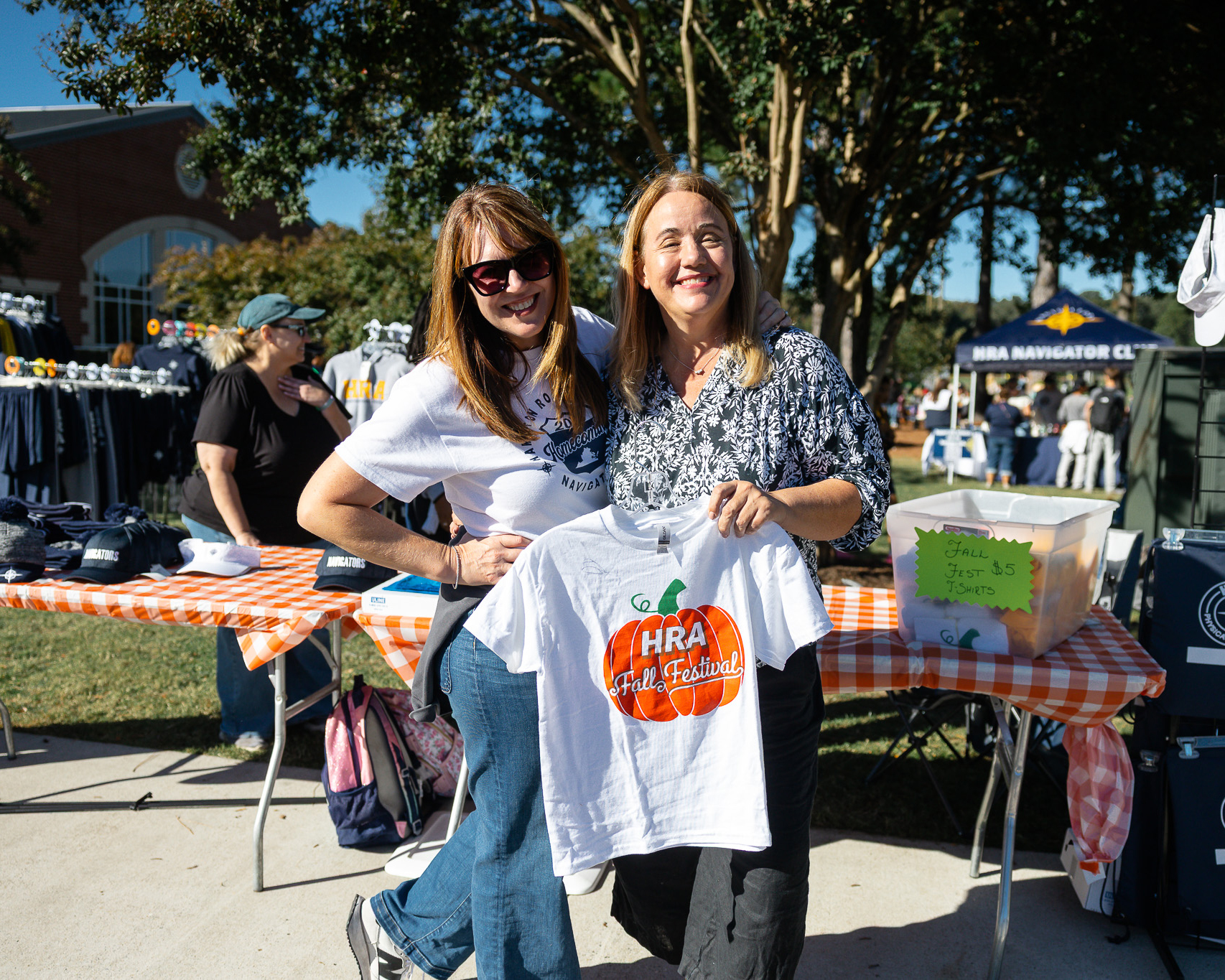HRA Parents' Council members Sonja Seutter and Julie Patterson at Fall Festival 2025