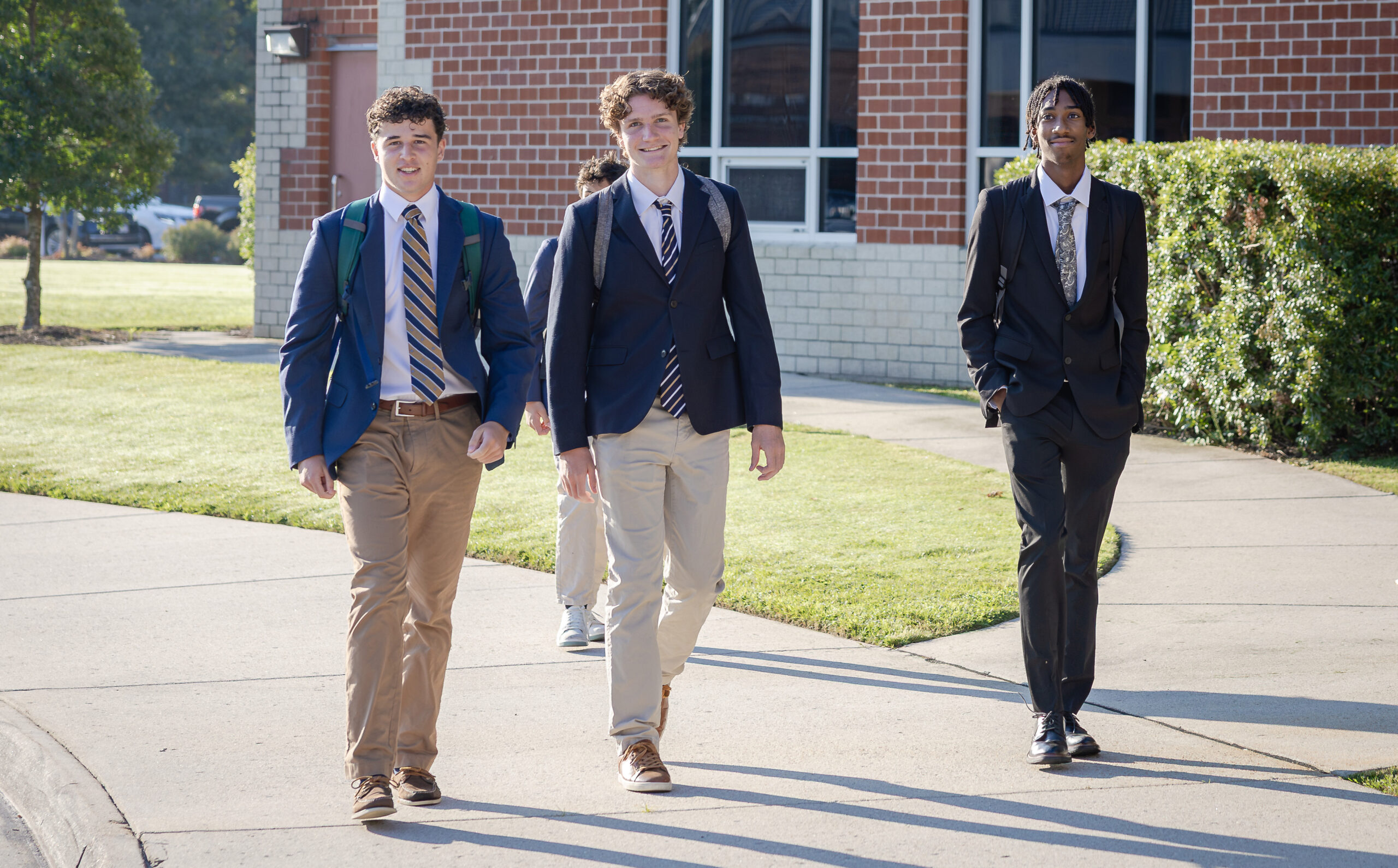 2026 1st Day Boys HRA Upper School students outside
