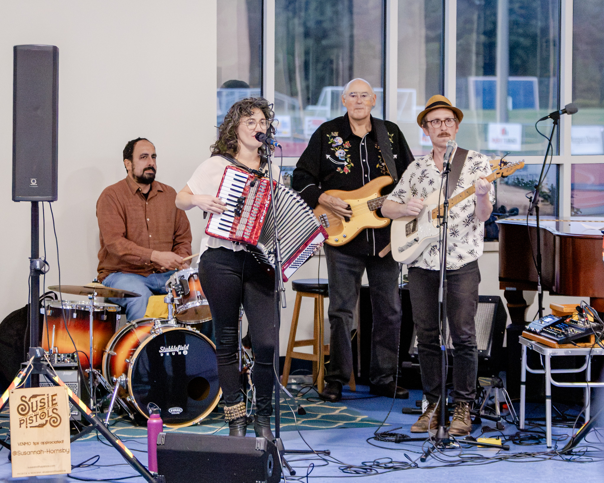 Susie & the Pistols performing at the on-campus reunion party during HRA Homecoming 2026